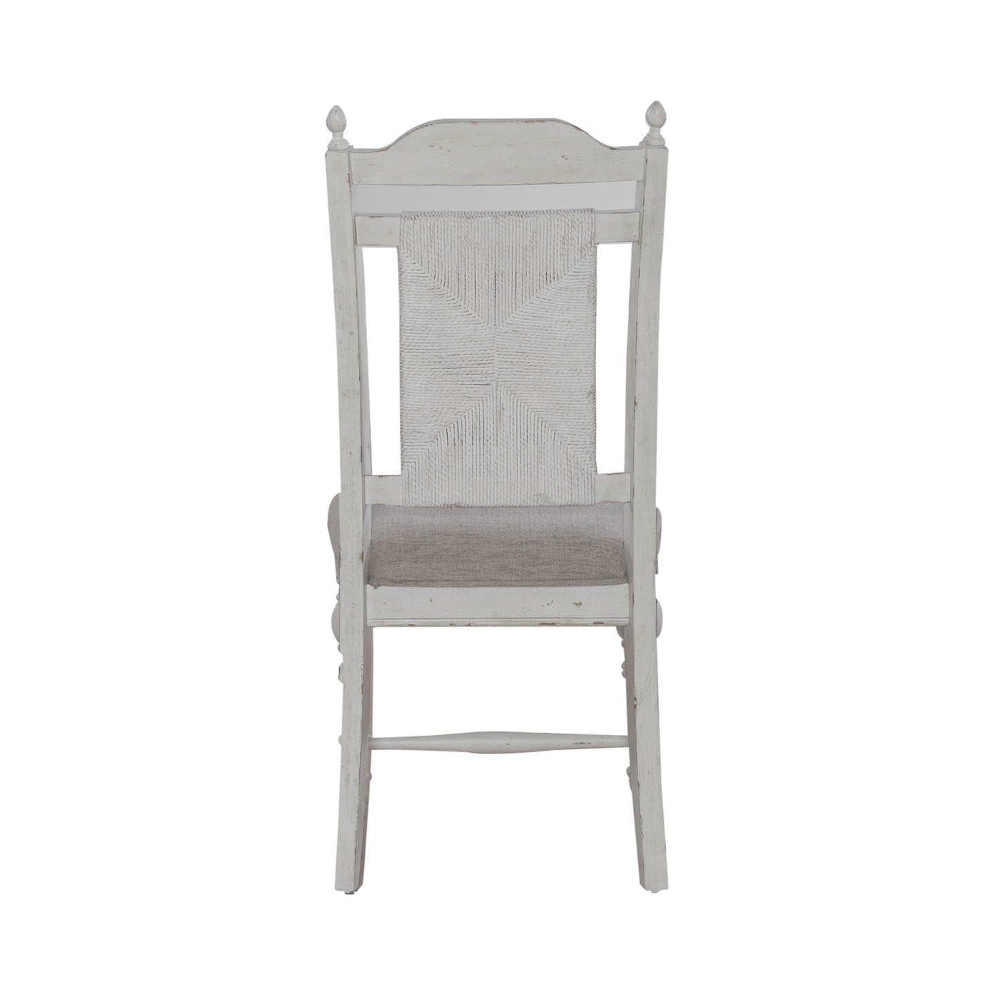 River Place - Panel Back Side Chair - Riverstone White & Tobacco