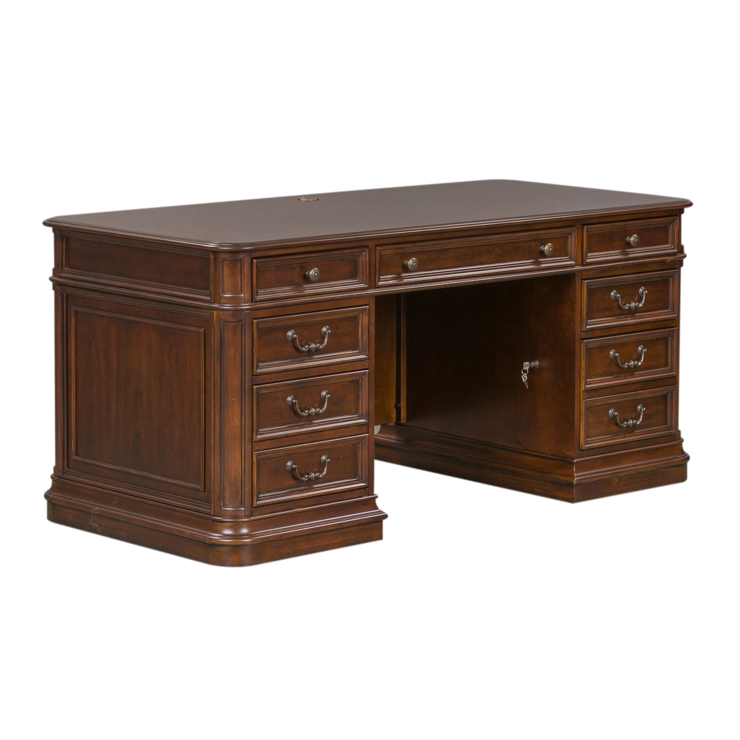 Brayton Manor - Jr Executive Desk Top - Cognac