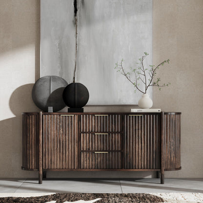 Redford - 2 Door 3 Drawer Buffet - Bark Brown