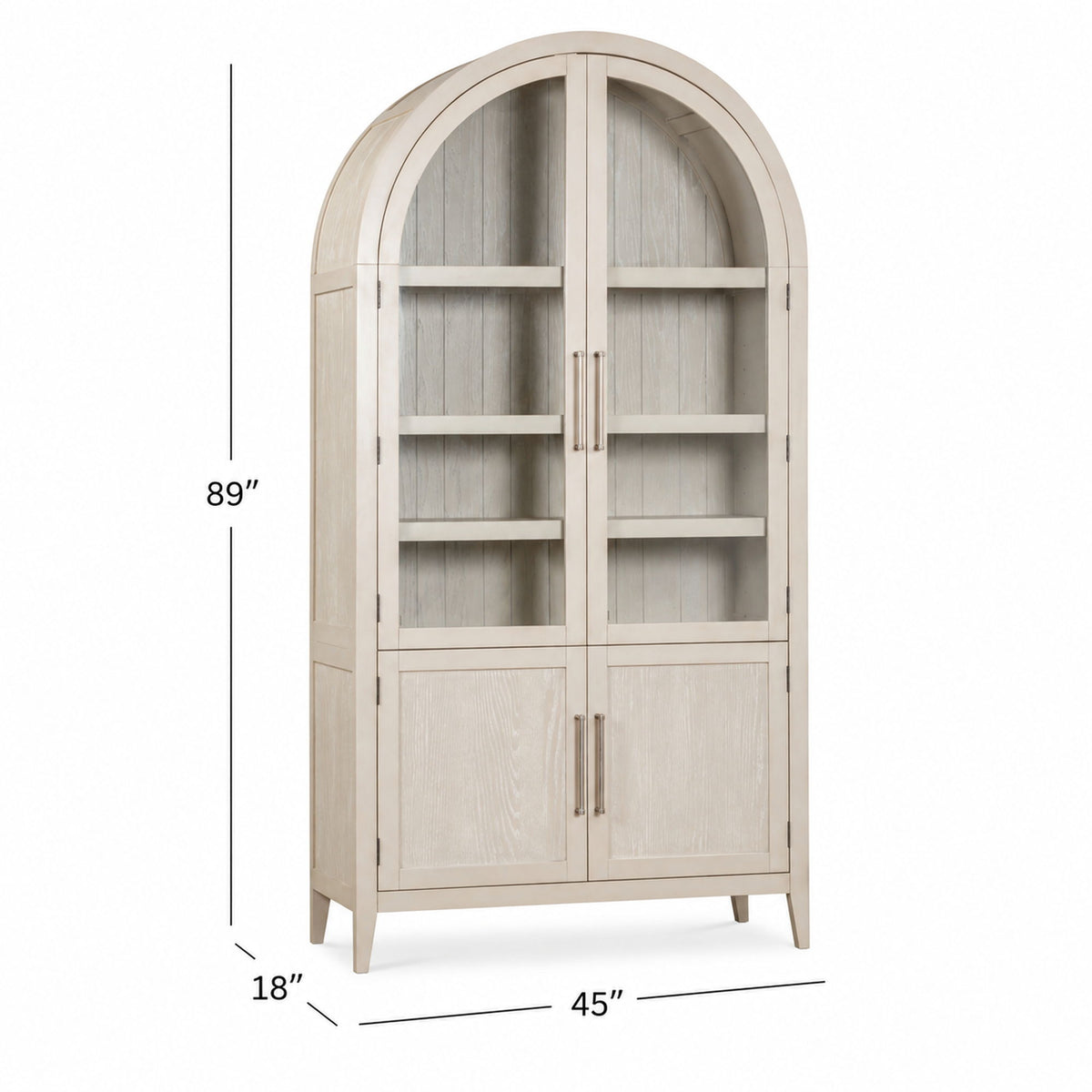 Fynn - Display Cabinet - Light Gray Oak
