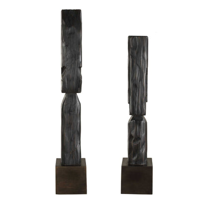 Cipher - Wood Totems (Set of 2) - Black