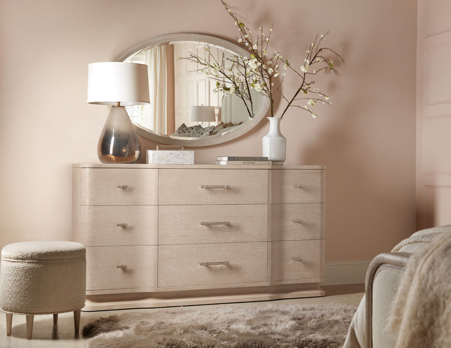 Nouveau Chic - Nine Drawer Dresser - Light Brown