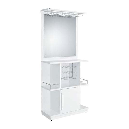 Wendolyn - Wine Cabinet With Light - Glossy White