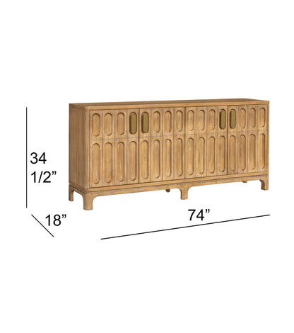 Ryder - Server - Chestnut Elm / Antique Brass