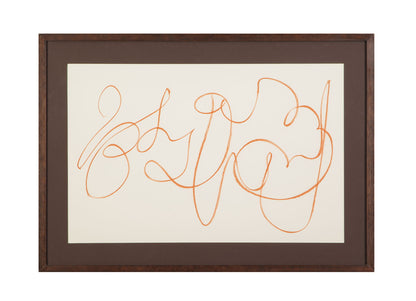 Meandering Lines VI Framed Print - Cream
