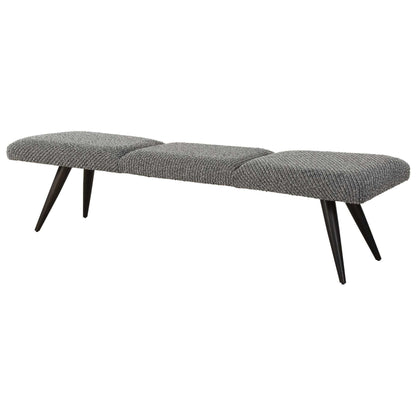 Bowtie - Charcoal Fabric Bench