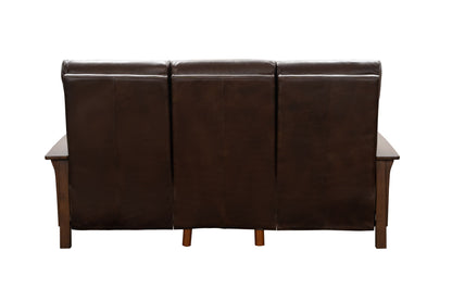 Artisan - Sofa-Recliner With Power, Power Headrest - Dark Brown