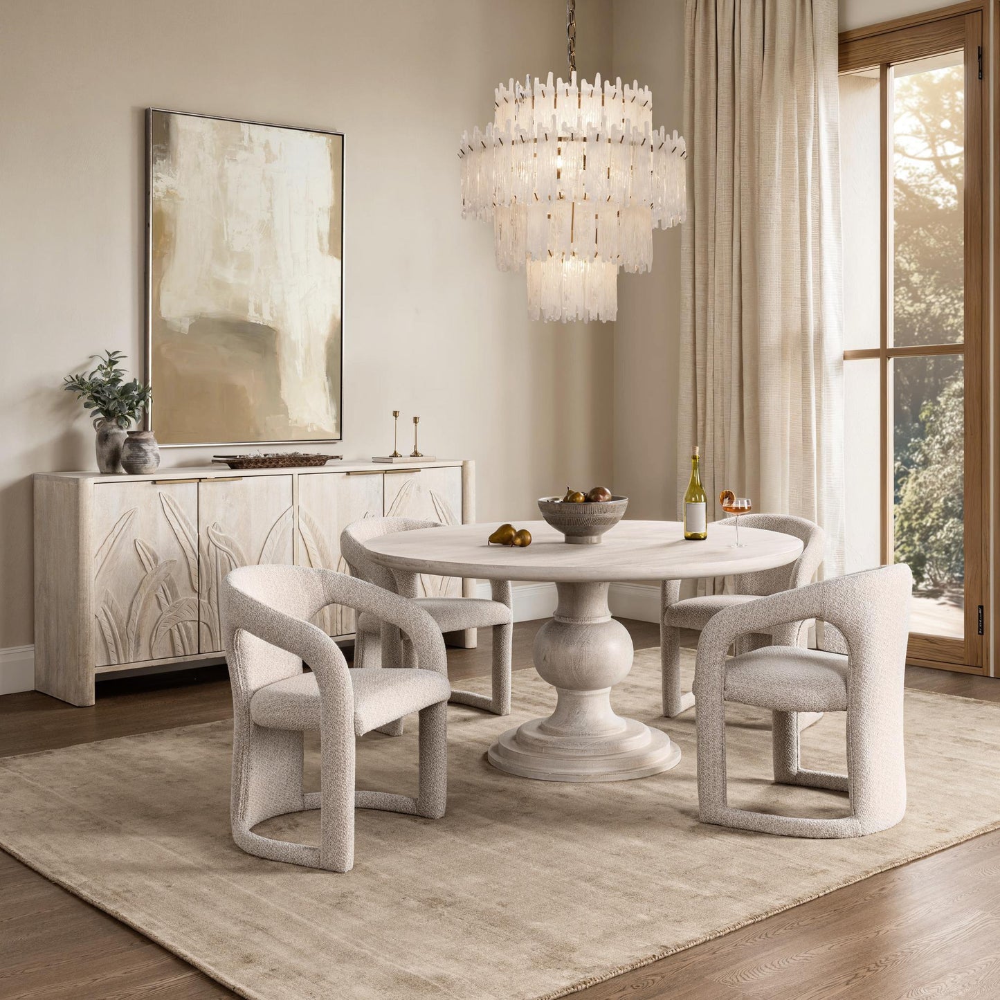 Ledro - Wood 4 Door Buffet