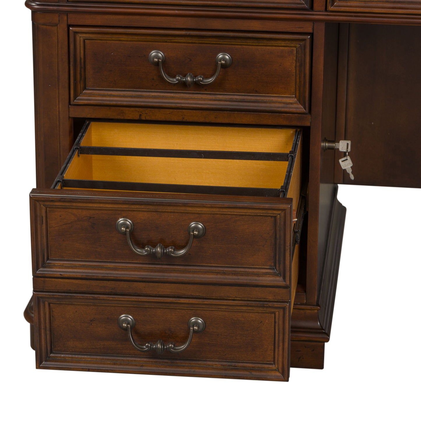 Brayton Manor - Jr Executive Credenza Base - Cognac