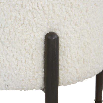 Arles - Shearling Brass Ottoman