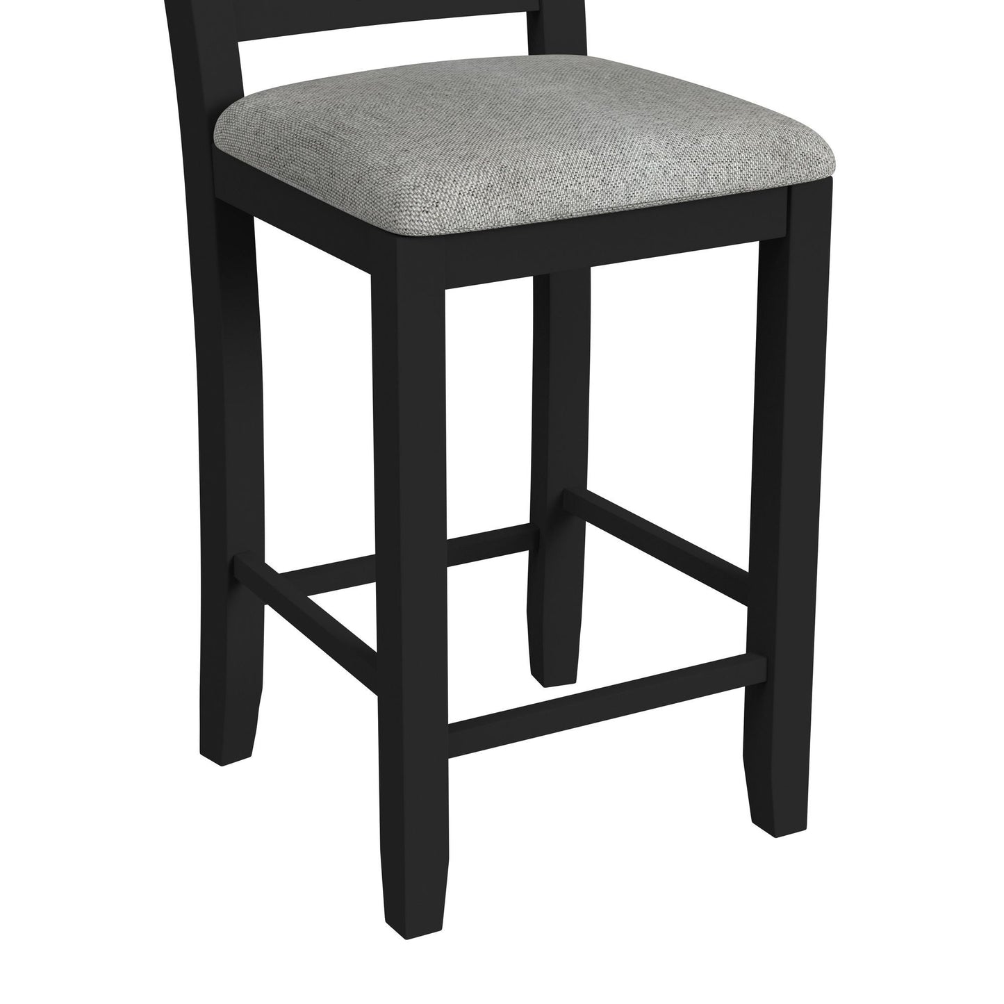Brooks - 5 Piece Counter Set With Table And 4 Upholstered Seat & Wood Back Chairs - Medium Brown & Black