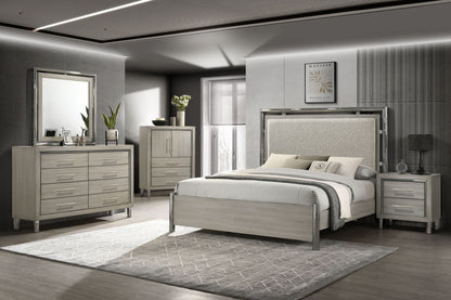 Lennox - Door Chest With Shoe Storage & LED Light - Gray