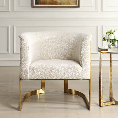 Bellina - Plush Barrel Chair - Gold