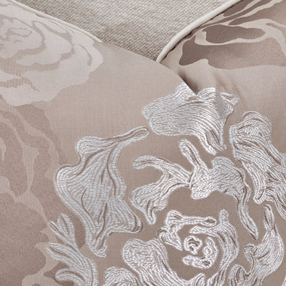 Camellia Field - Chenille Sofa - Beige / Dark Brown