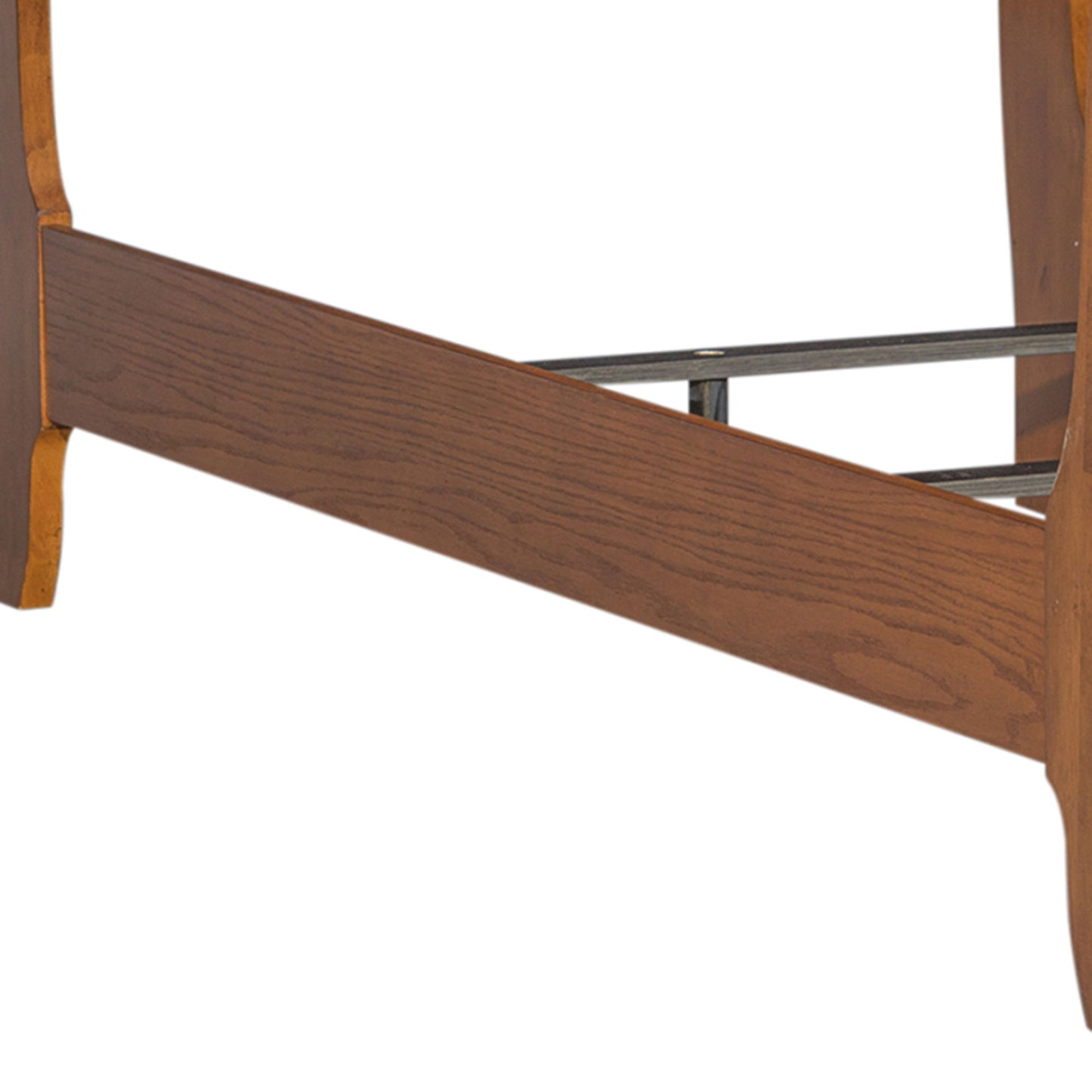 Grandpas Cabin - Twin Sleigh Rails & Slats - Aged Oak