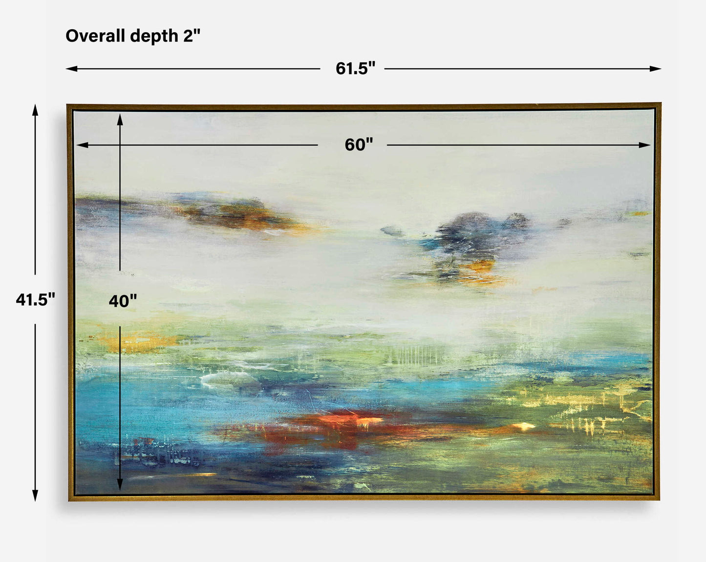 Textured - Land Framed Landscape Art - Gray