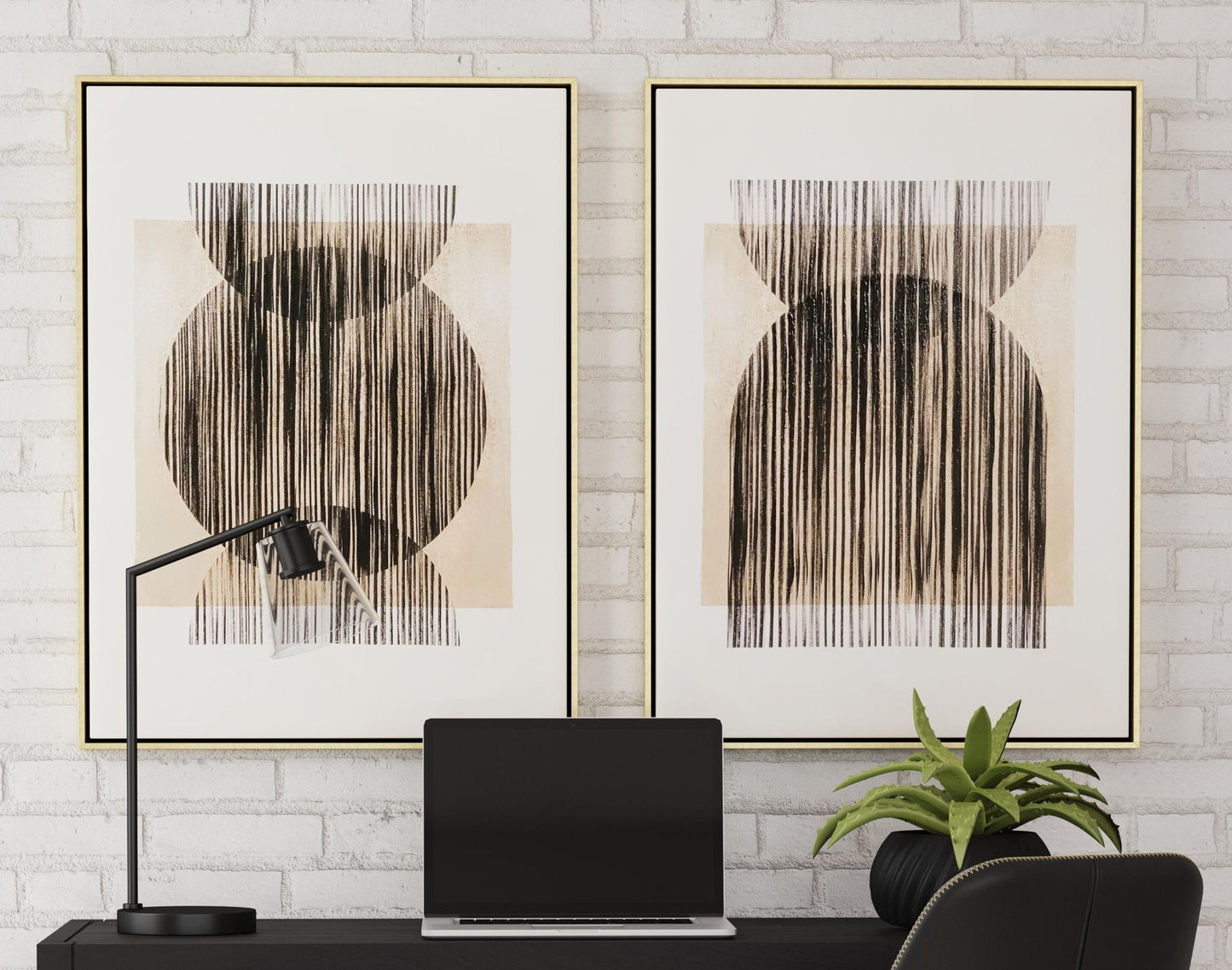Together Canvas Art (Set of 2) - Light Brown