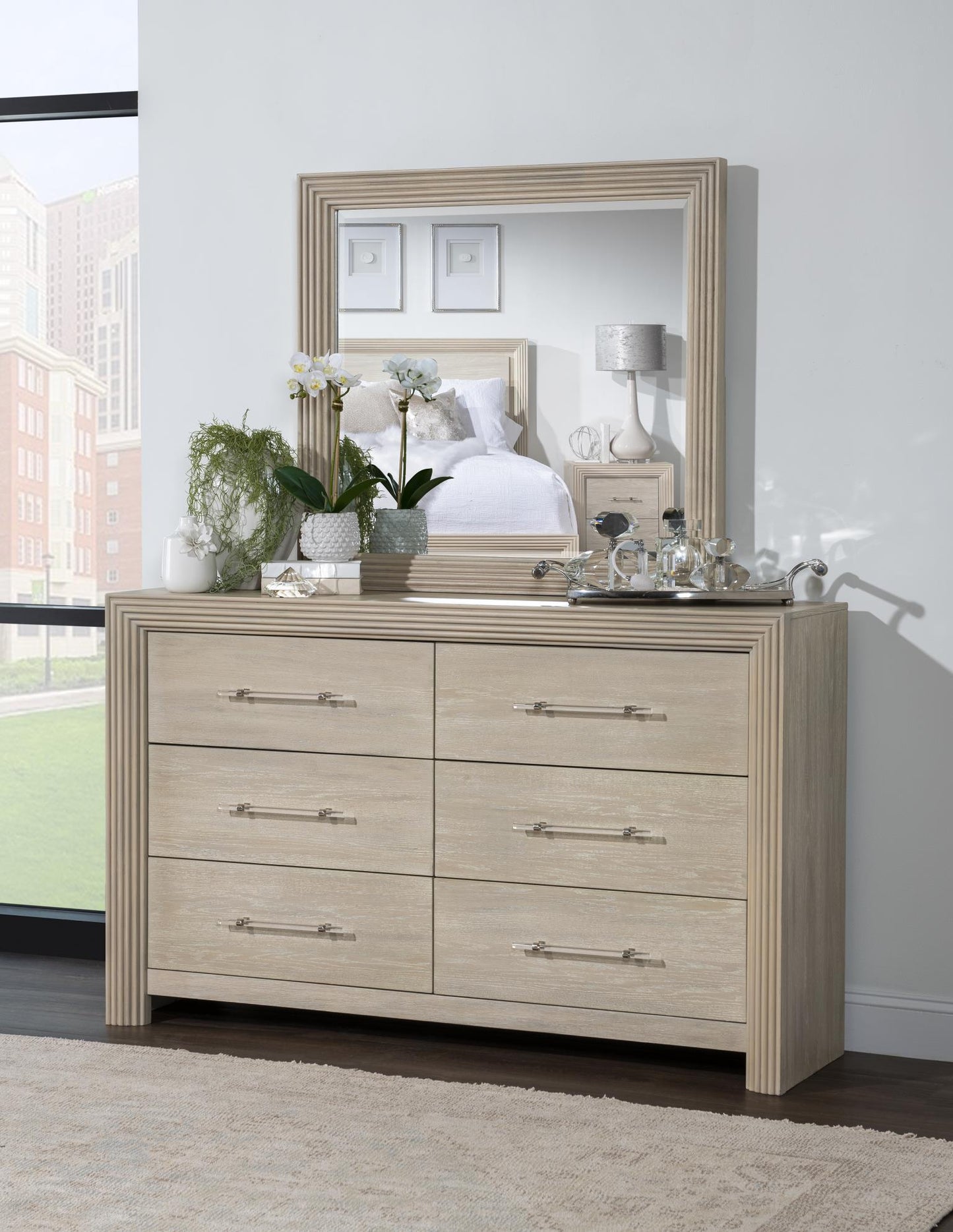 Horizons - Beveled Mirror - Soft Taupe