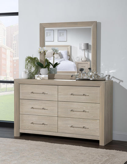 Horizons - Beveled Mirror - Soft Taupe