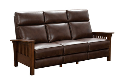 Artisan - Sofa-Recliner With Power, Power Headrest - Dark Brown