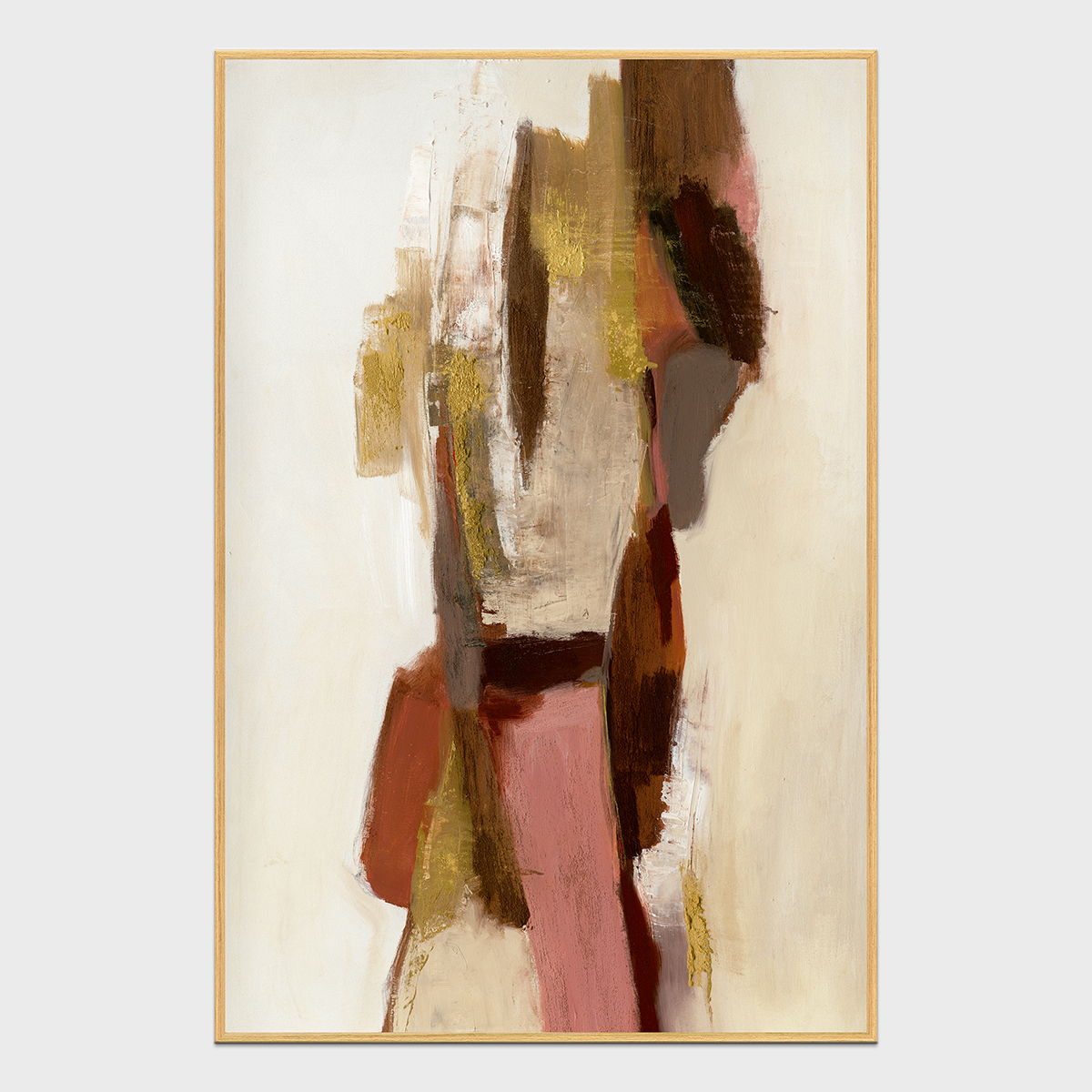 Opulent - 40" x 60" Painting Art by Buddy Whitlock - Pink / Beige
