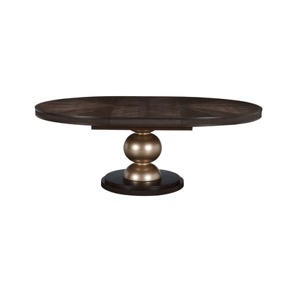 West Kensington - Oval Dining Table - Medium Espresso