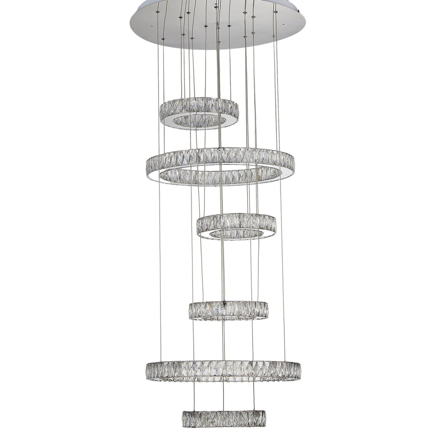 Michael Amini Lighting - Galaxy Modern 49" Crystal Chandelier - Chrome