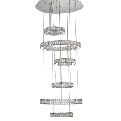 Michael Amini Lighting - Galaxy Modern 49" Crystal Chandelier - Chrome