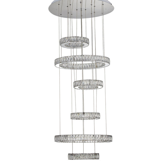 Michael Amini Lighting - Galaxy Modern 49" Crystal Chandelier - Chrome