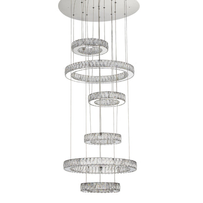 Michael Amini Lighting - Galaxy Modern 49" Crystal Chandelier - Chrome
