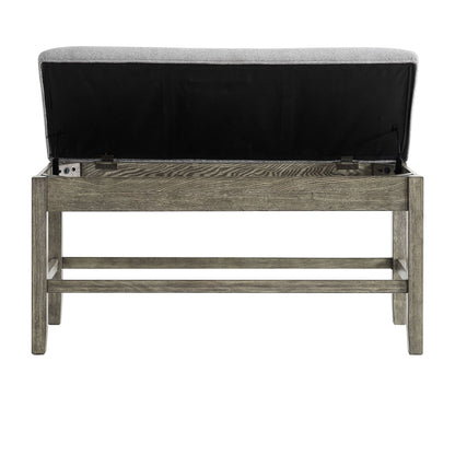 Grayson - Storage Counter Bench - Dark Gray