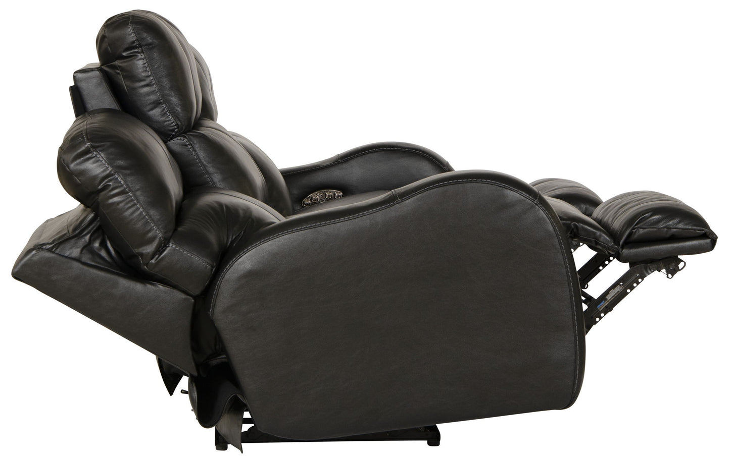 Angelo - Leather Power Reclining Sofa - Black