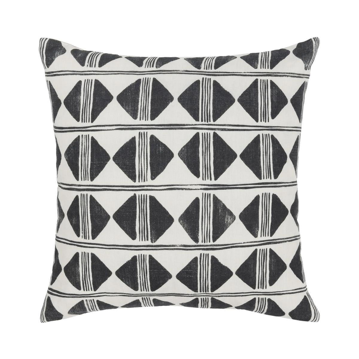Nubia - 22" x 22" Pillow - Black / White