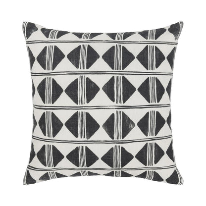 Nubia - 22" x 22" Pillow - Black / White
