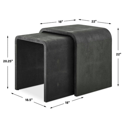 Interpose - Nesting Side Table (Set of 2) - Black