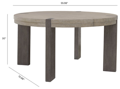 Anderson Park - Round Dining Table - Moose Trail / Frontier Brown