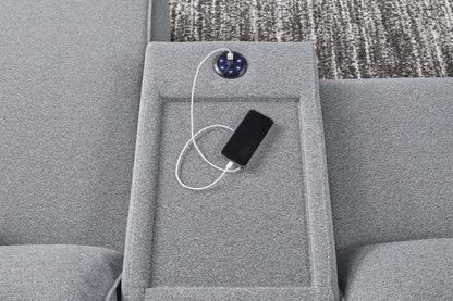 Modmax II - Reclining Sectional - Salt And Pepper