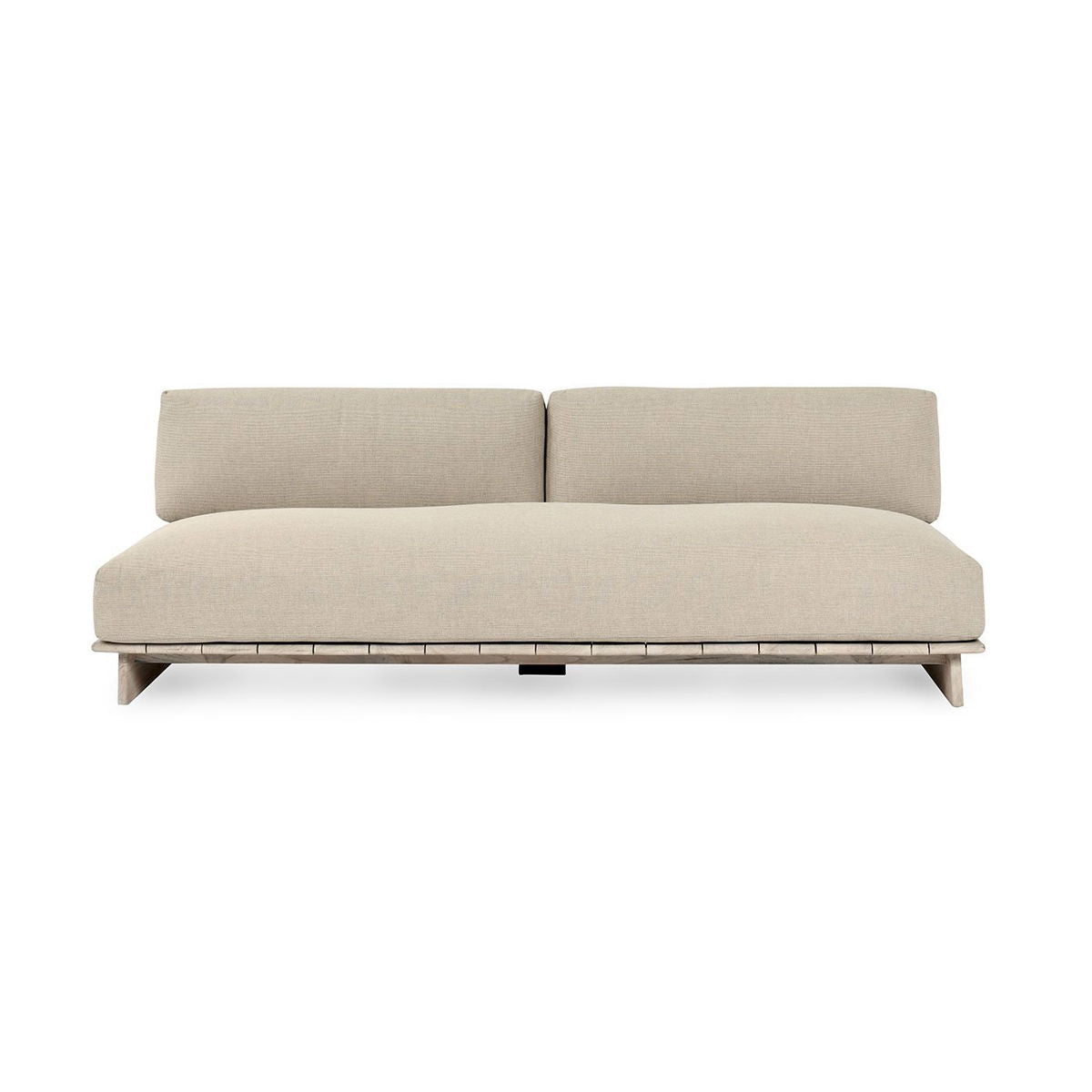 Livia - Teak Outdoor Sofa - Taupe