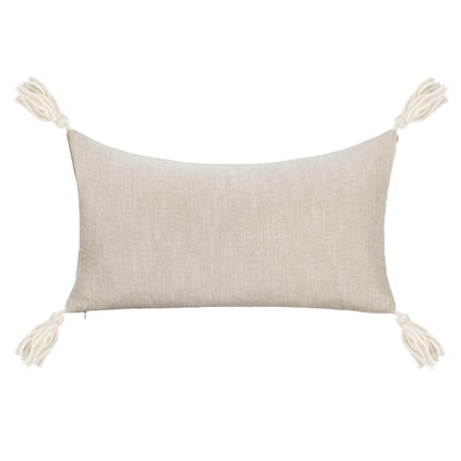 York - 26" x 26" Pillow - Natural / Ivory