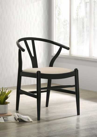 Crestmont - Wood Wishbone Dining Side Chair (Set of 2) - Black