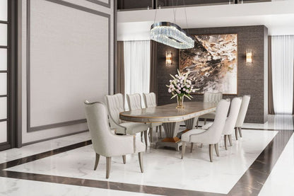 St. Charles - Double Pedestal Dining Table - Dove Gray