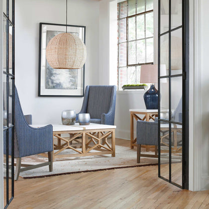 Catali - Stone Coffee Table - White & Light Brown