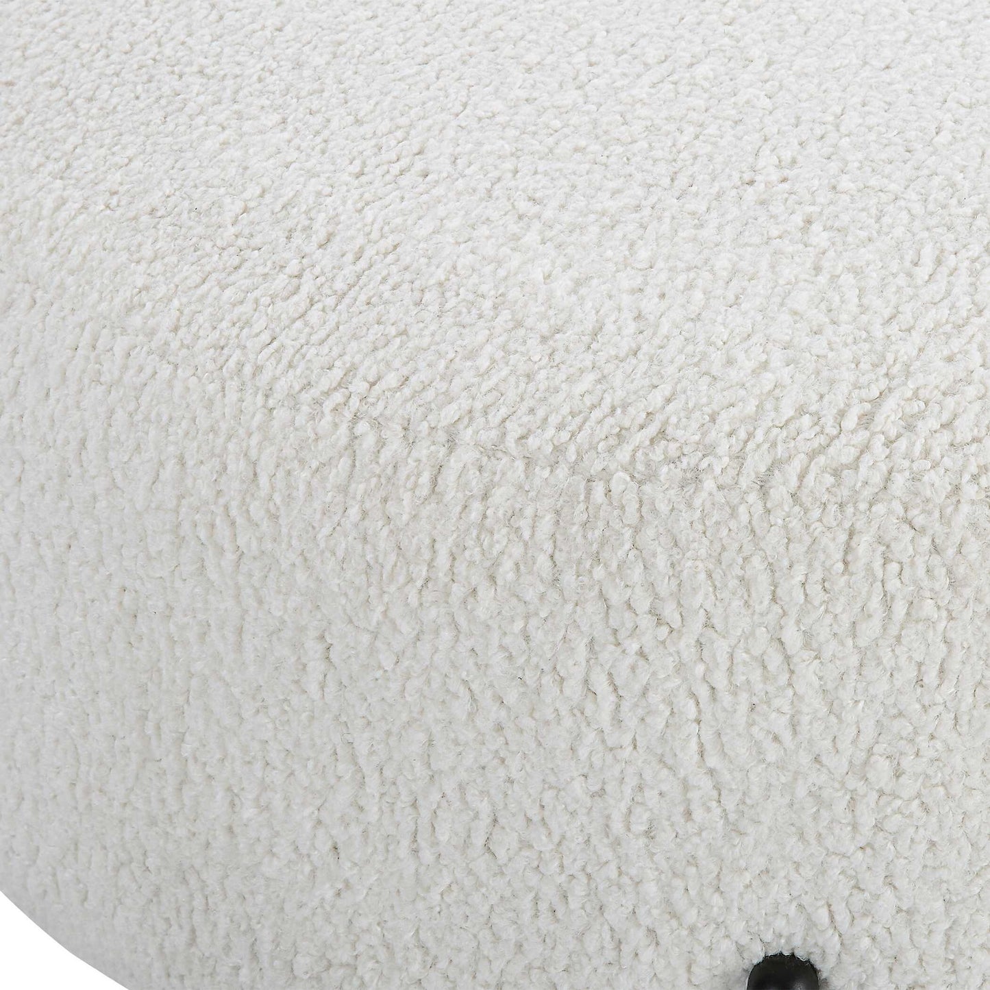 Arles - Large Plush Ottoman - White