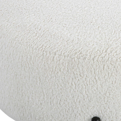 Arles - Large Plush Ottoman - White
