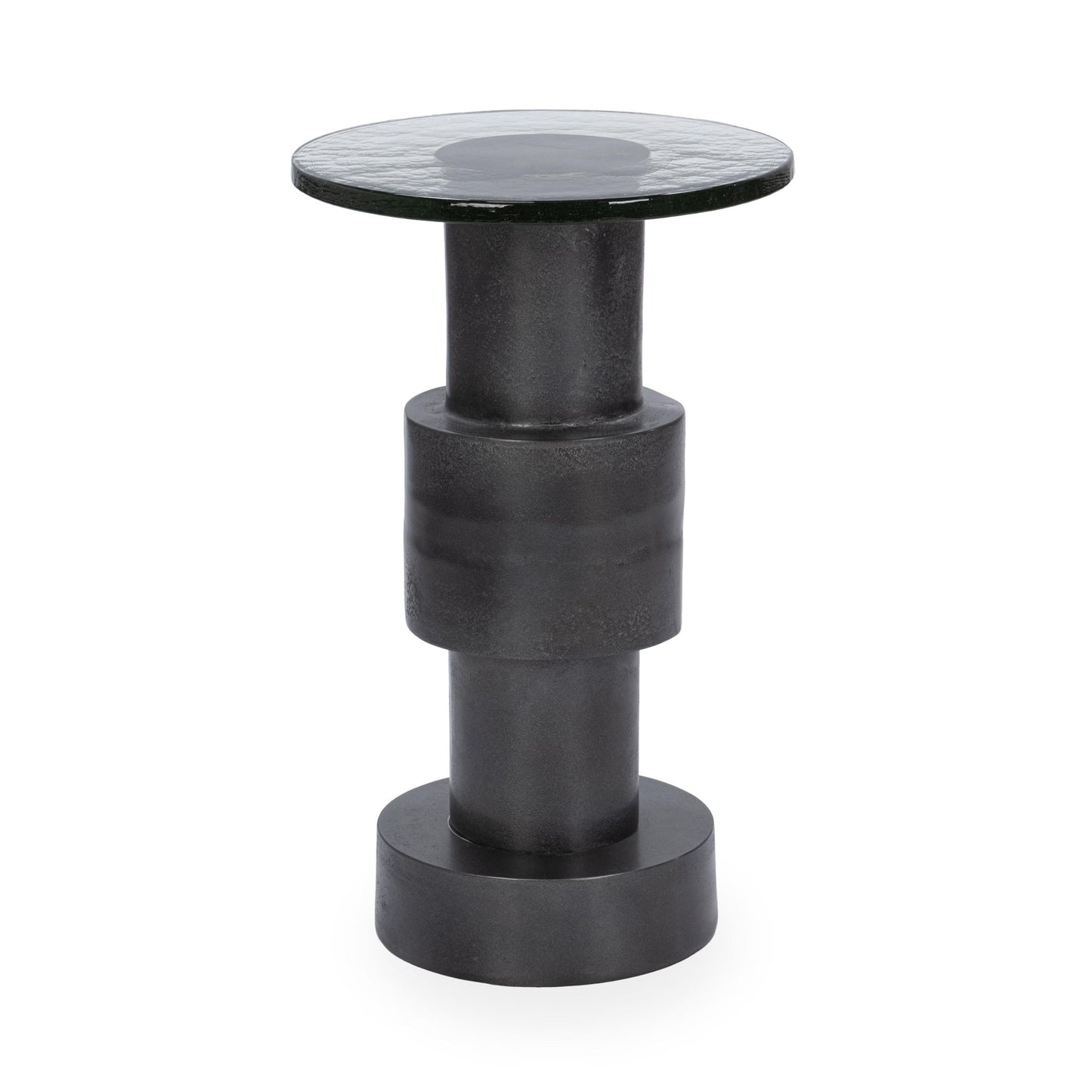 Callen - Round Accent Table - Antique Nickel
