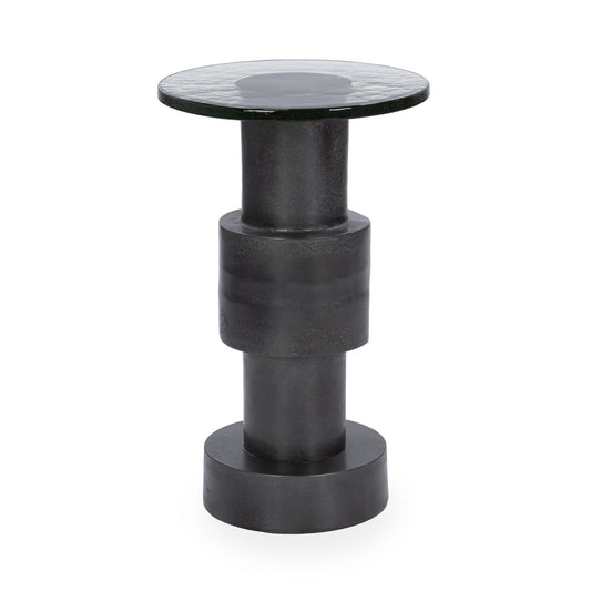 Callen - Round Accent Table - Antique Nickel