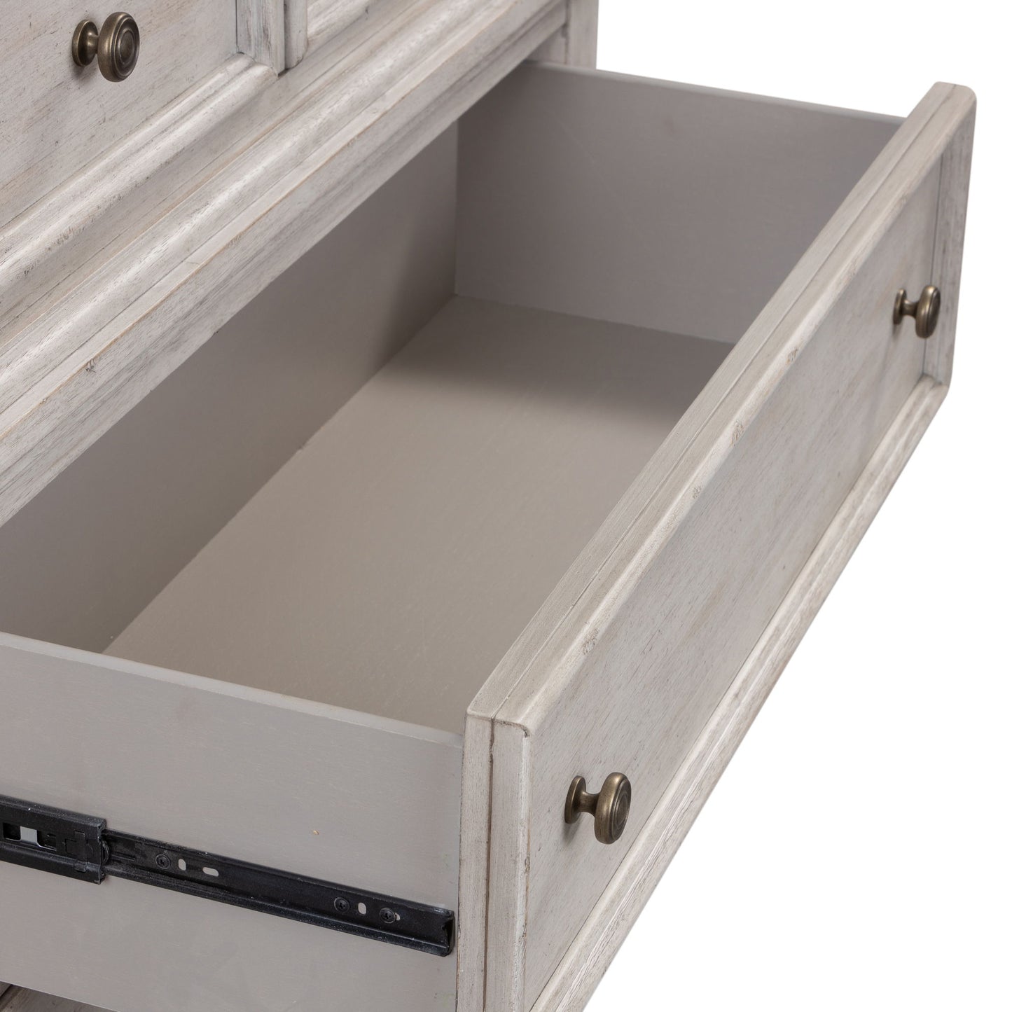 Heartland - 5 Drawer Chest - Antique White / Tobacco Tops