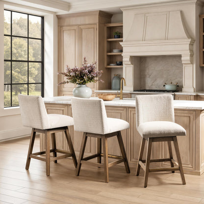 Ava - Swivel Counter Stool - Vanilla Oat