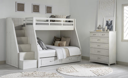 Ashton - Complete Twin Over Full Bunk Bed - Bleached Linen