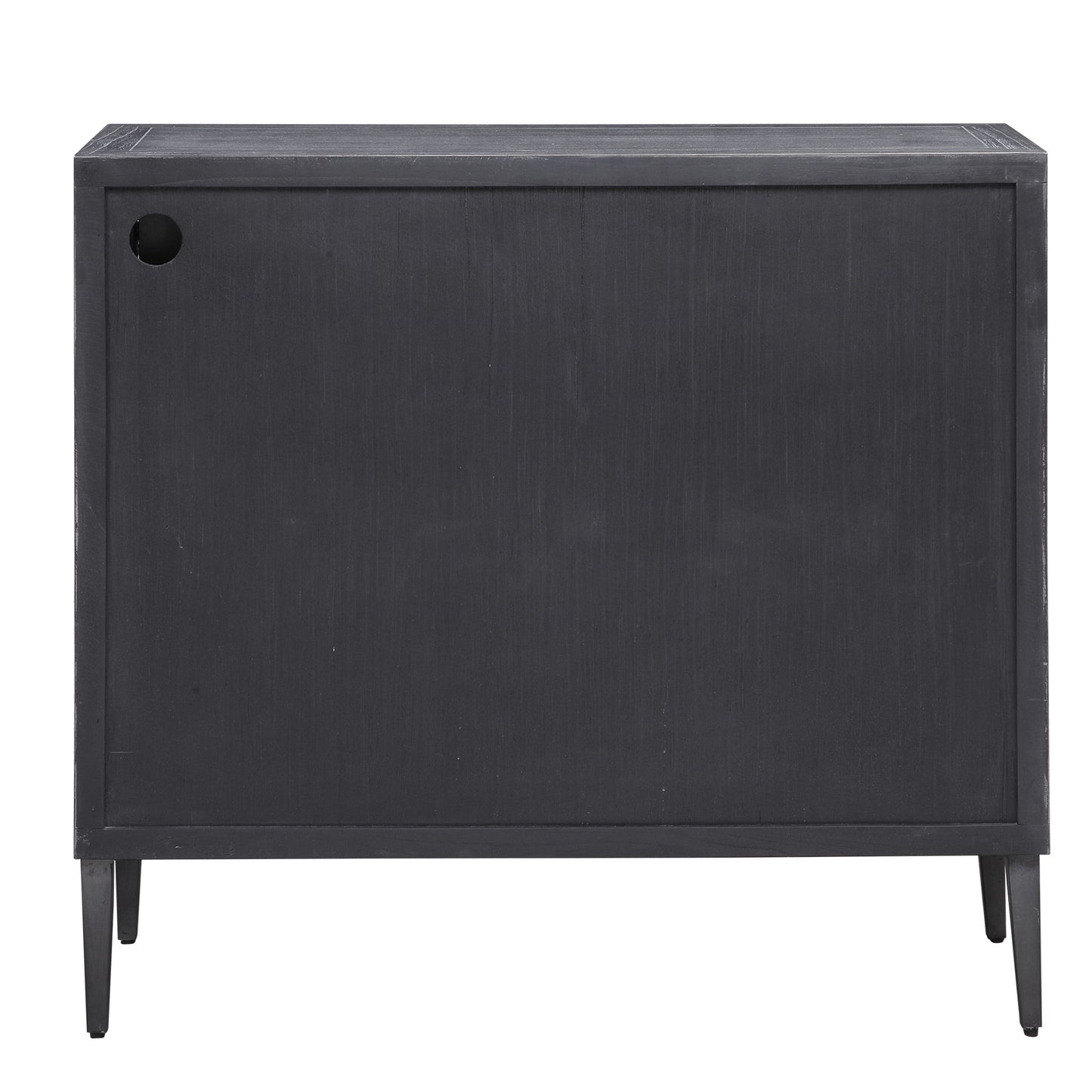 Laurentia - 2 Door Accent Cabinet - Black & Pearl Silver